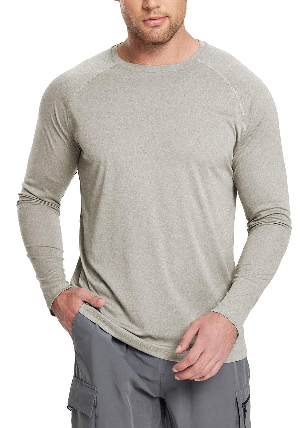 BALEAF Men’s UPF 50+ Long-Sleeve Rash Guard Shirt