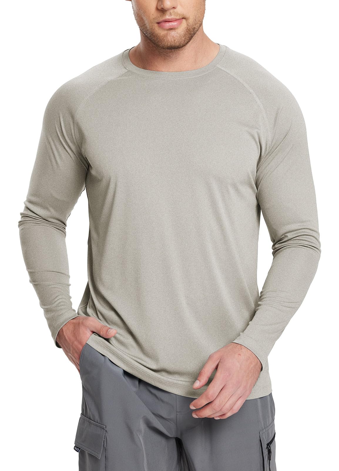 BALEAF Men’s UPF 50+ Long-Sleeve Rash Guard Shirt