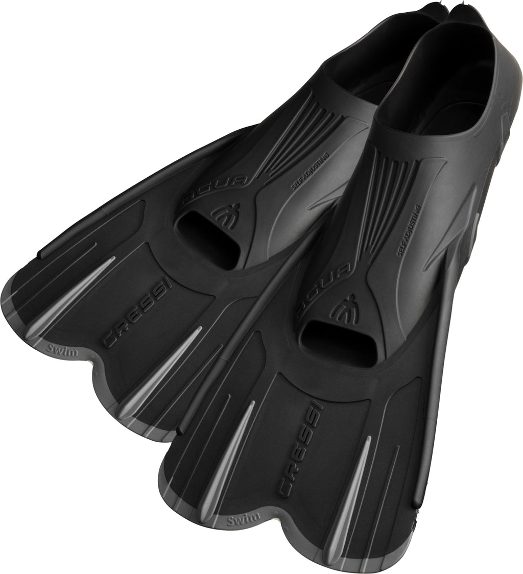 Cressi Agua Short Full-Foot Travel Swim Fins for Adults