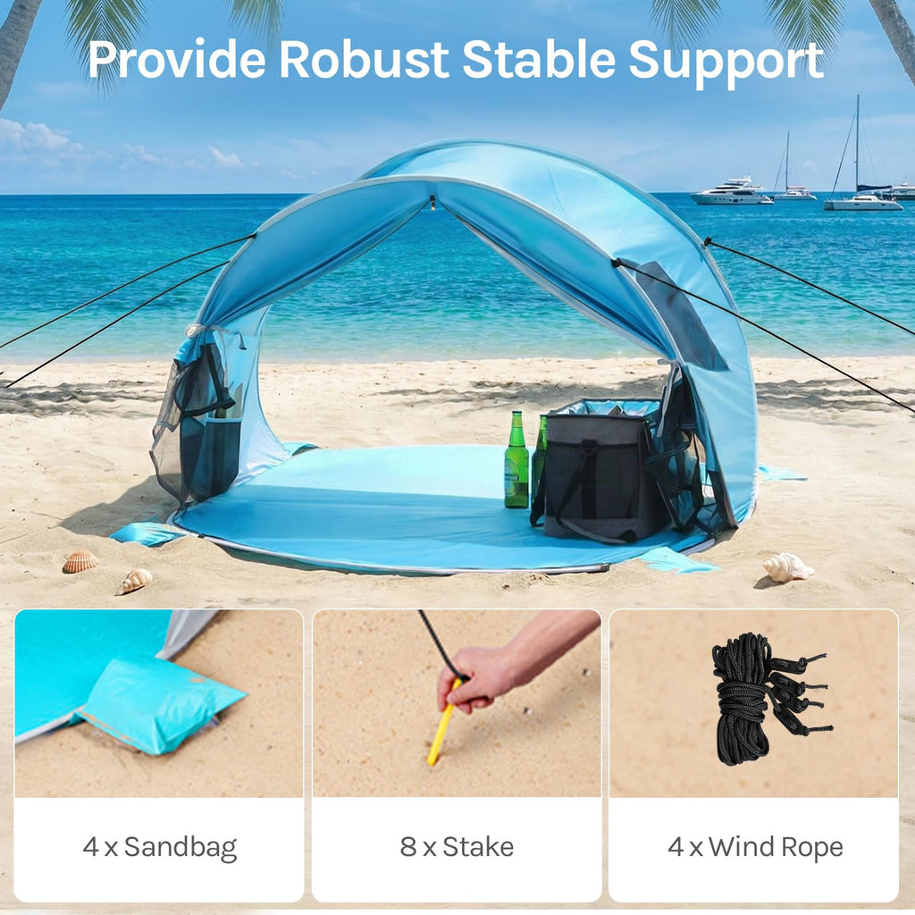WolfWise UPF 50+ Pop-Up Beach Tent Sun Shelter
