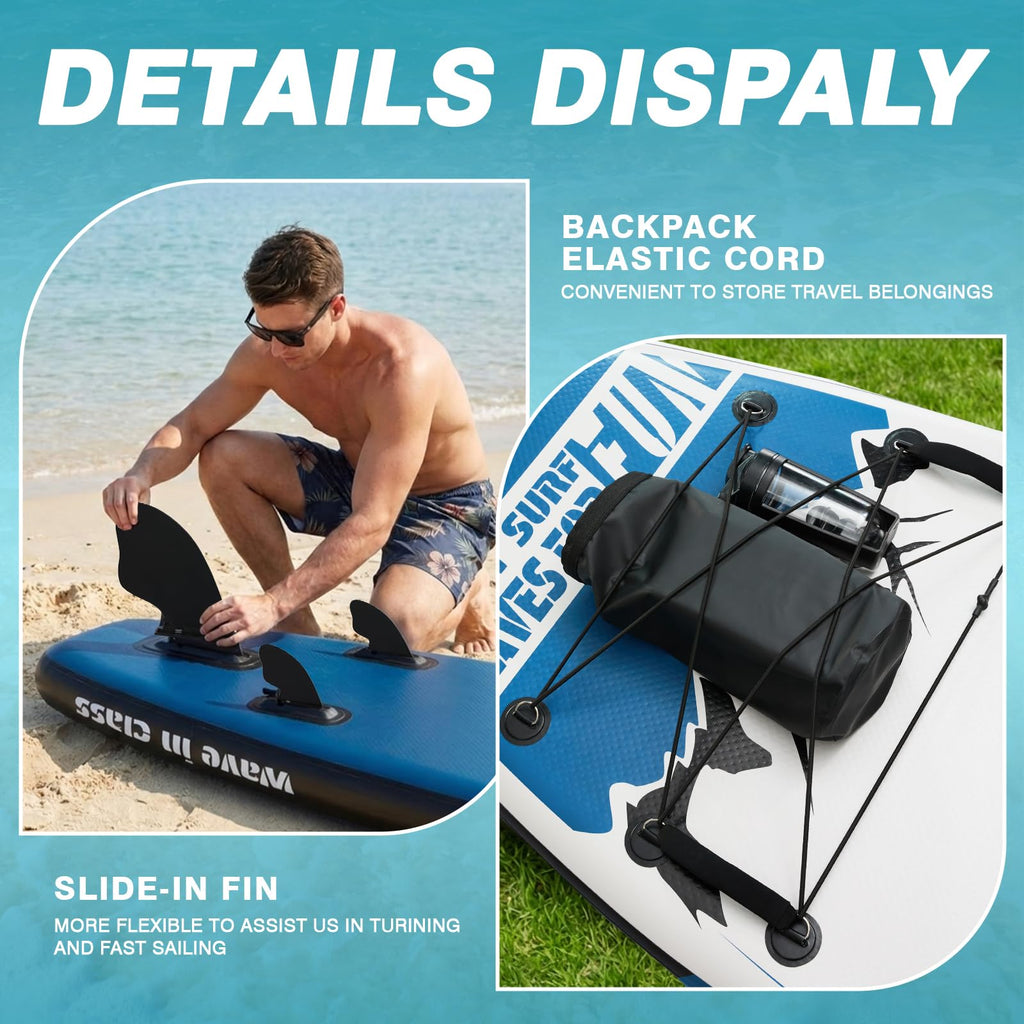 11'6" Extra-Wide 450 lb Inflatable SUP Board with Seat