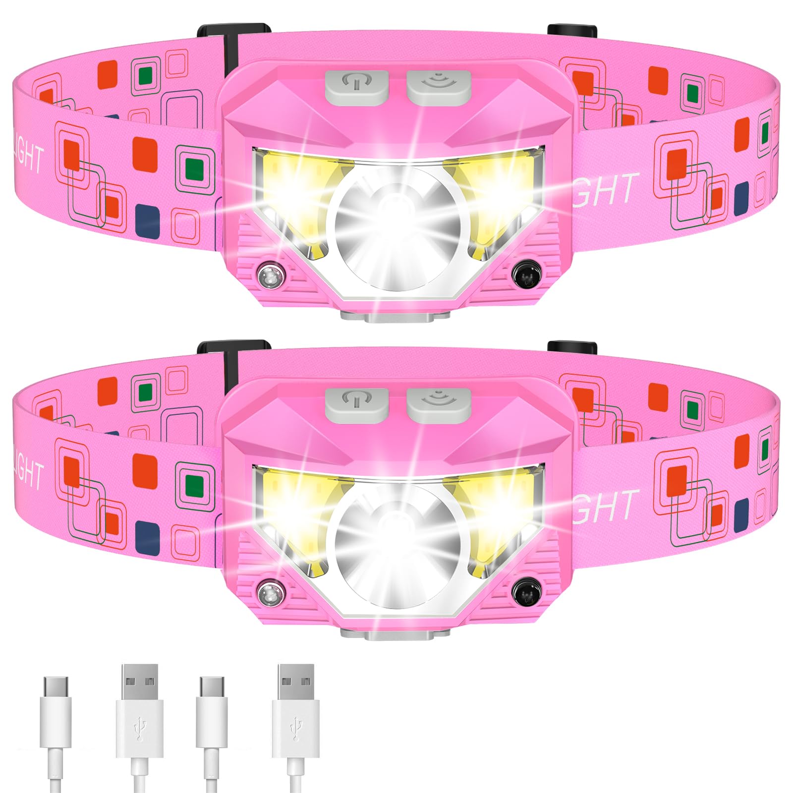 LHKNL 1200-Lumen Rechargeable Motion Sensor Headlamp