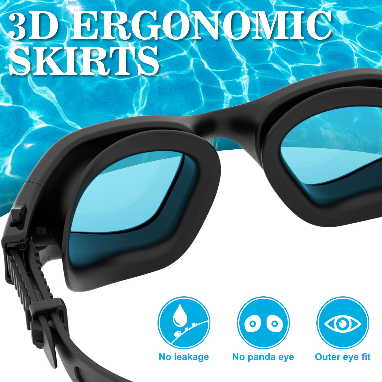 WIN.MAX Anti-Fog UV Protection Swimming Goggles for Adults