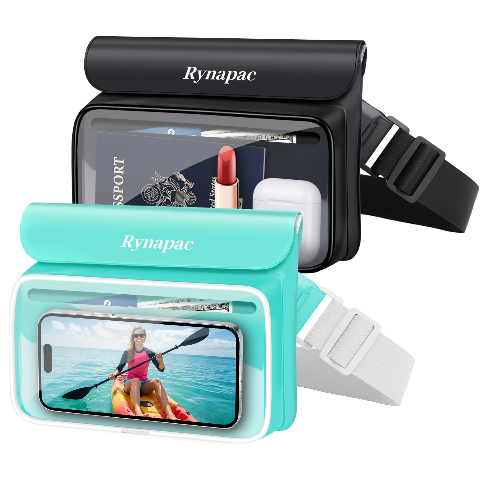2-Pack IPX8 Waterproof Floating Phone Fanny Pack