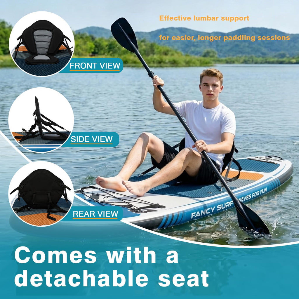 11'6" Extra-Wide 450 lb Inflatable SUP Board with Seat