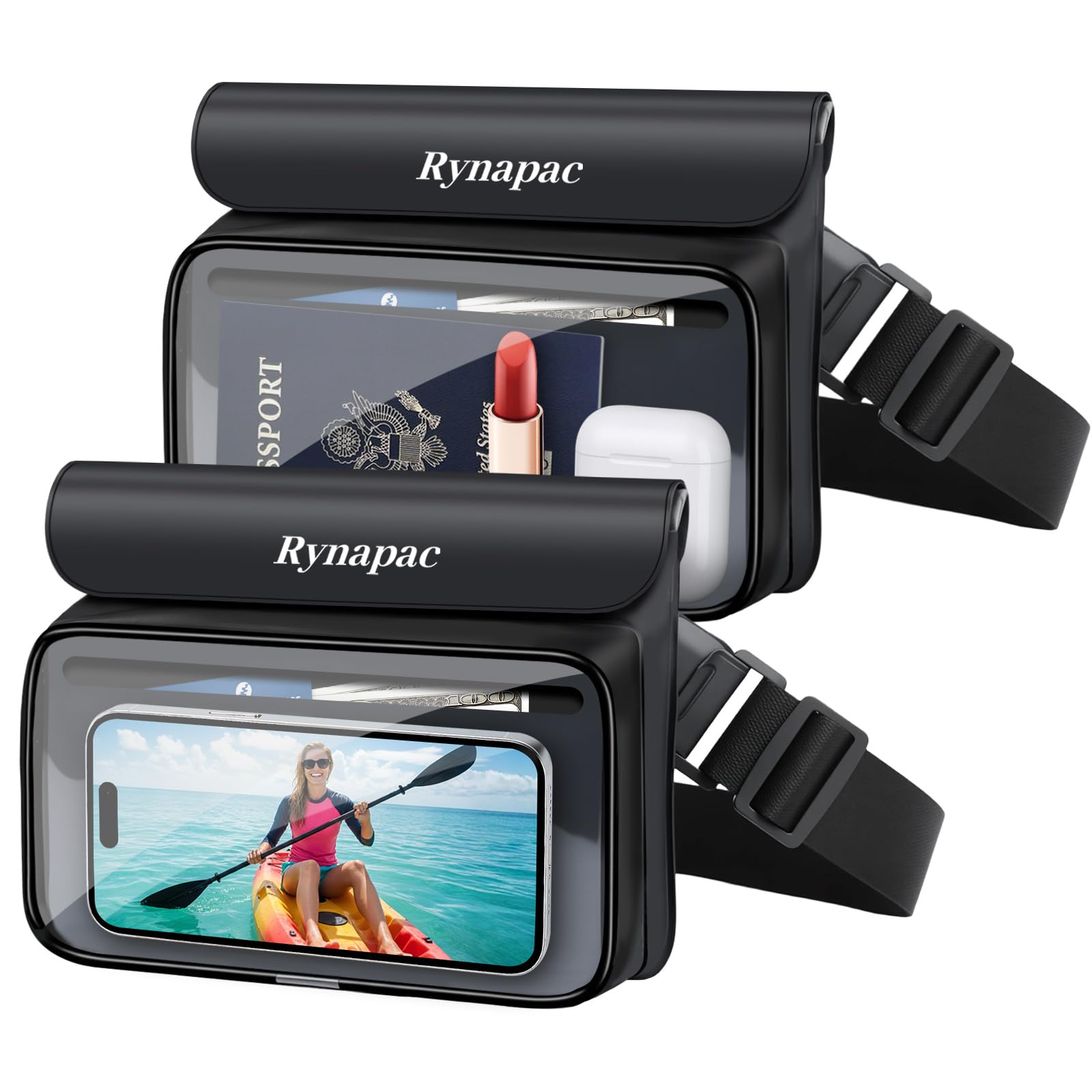 2-Pack IPX8 Waterproof Floating Phone Fanny Pack