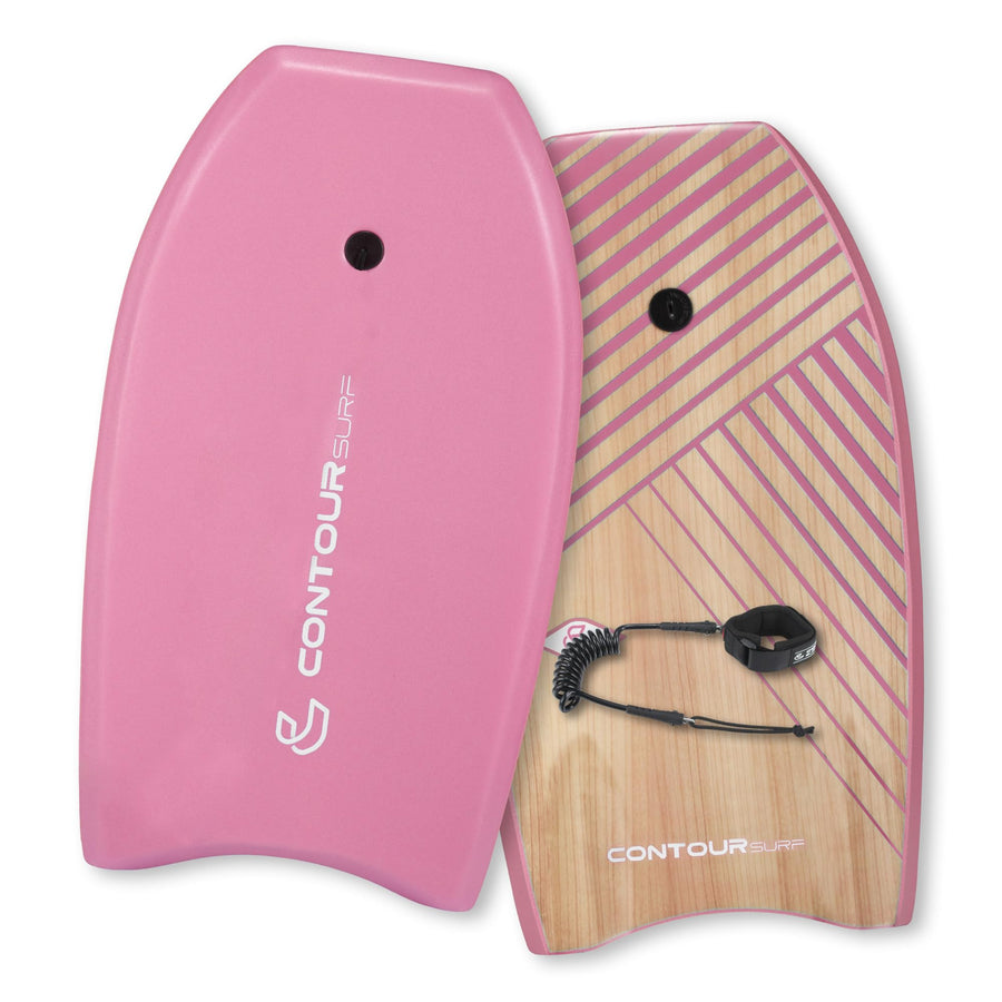 CONTOUR SURF Reed 33-Inch Kids Bodyboard with Leash