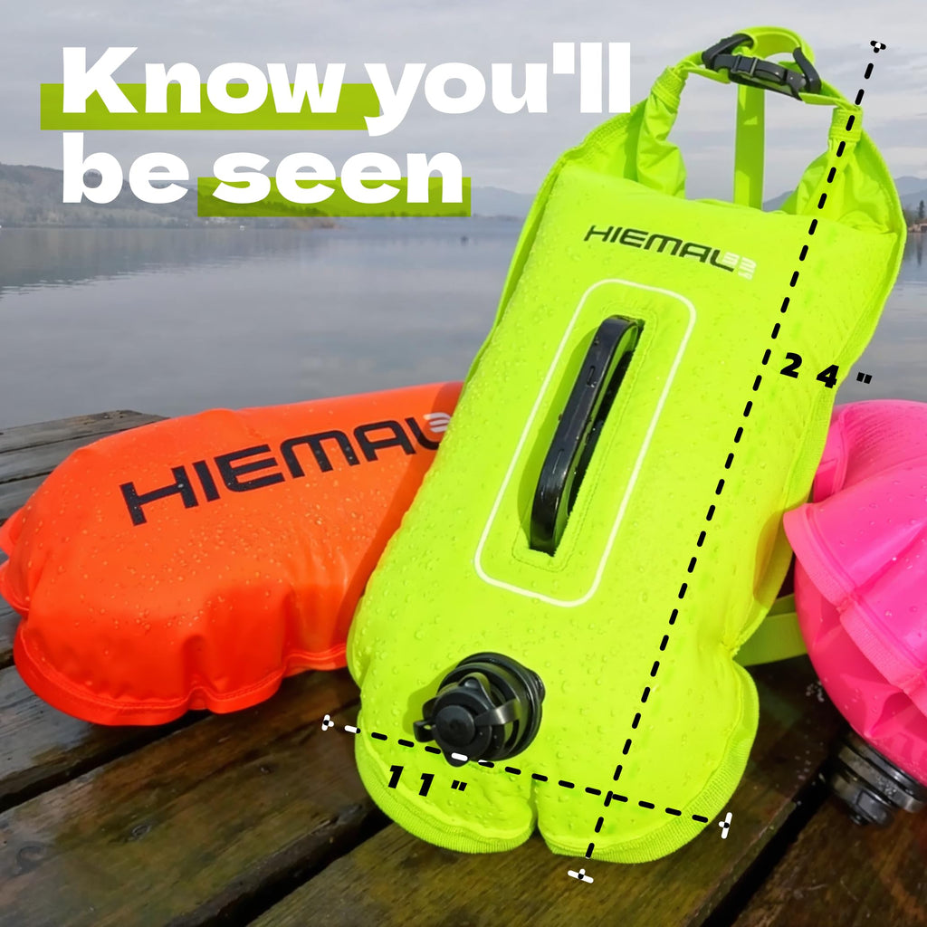 15L Waterproof Open-Water Swim Buoy with Dry Bag
