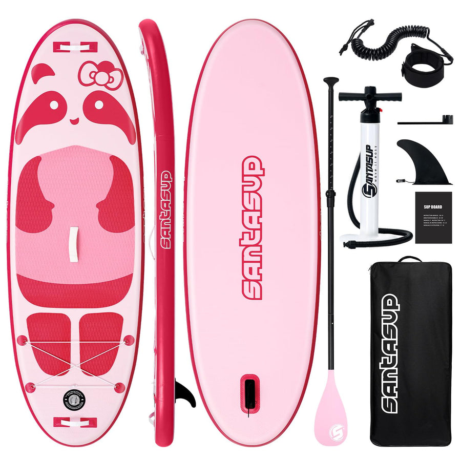 Santasup 8-Foot Kids Inflatable Panda Paddle Board Kit