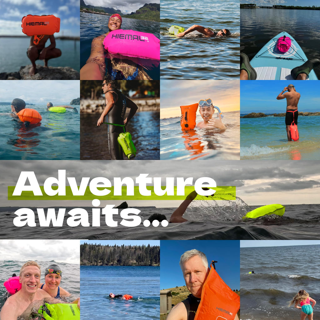 15L Waterproof Open-Water Swim Buoy with Dry Bag