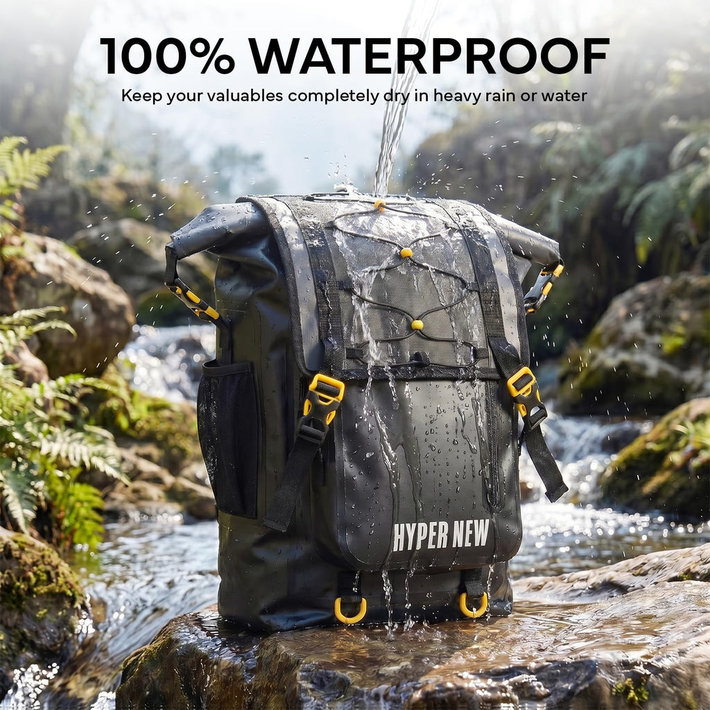 HyperNew 30L Waterproof Dry Bag Backpack for Water Sports