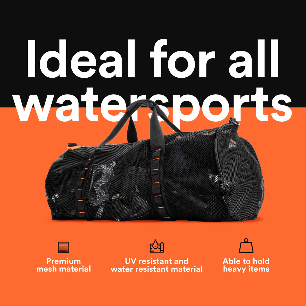 Fitdom 90L Mesh Duffle Bag for Scuba and Snorkel Gear