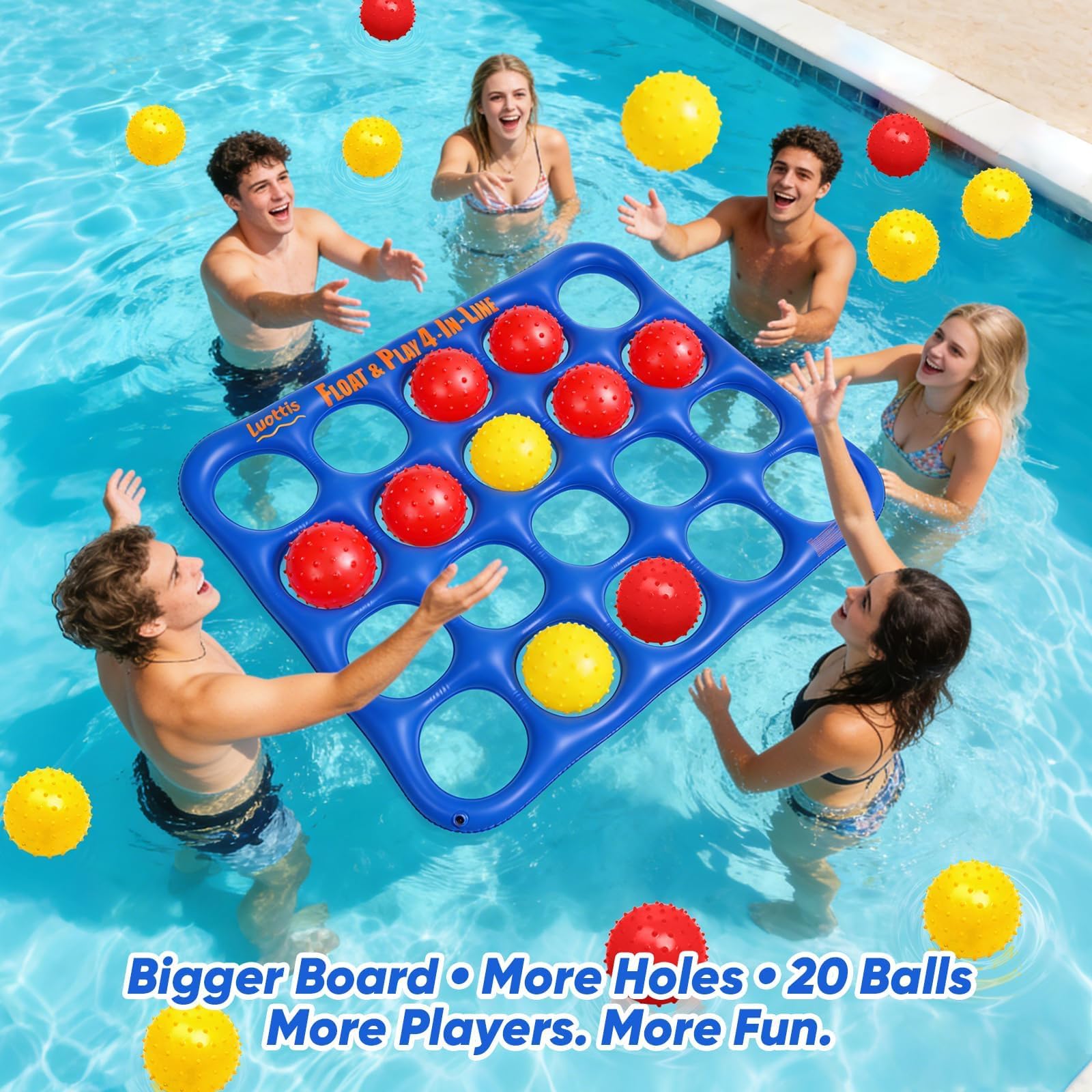 Luottis Giant Inflatable 4-in-a-Row Pool Game Set