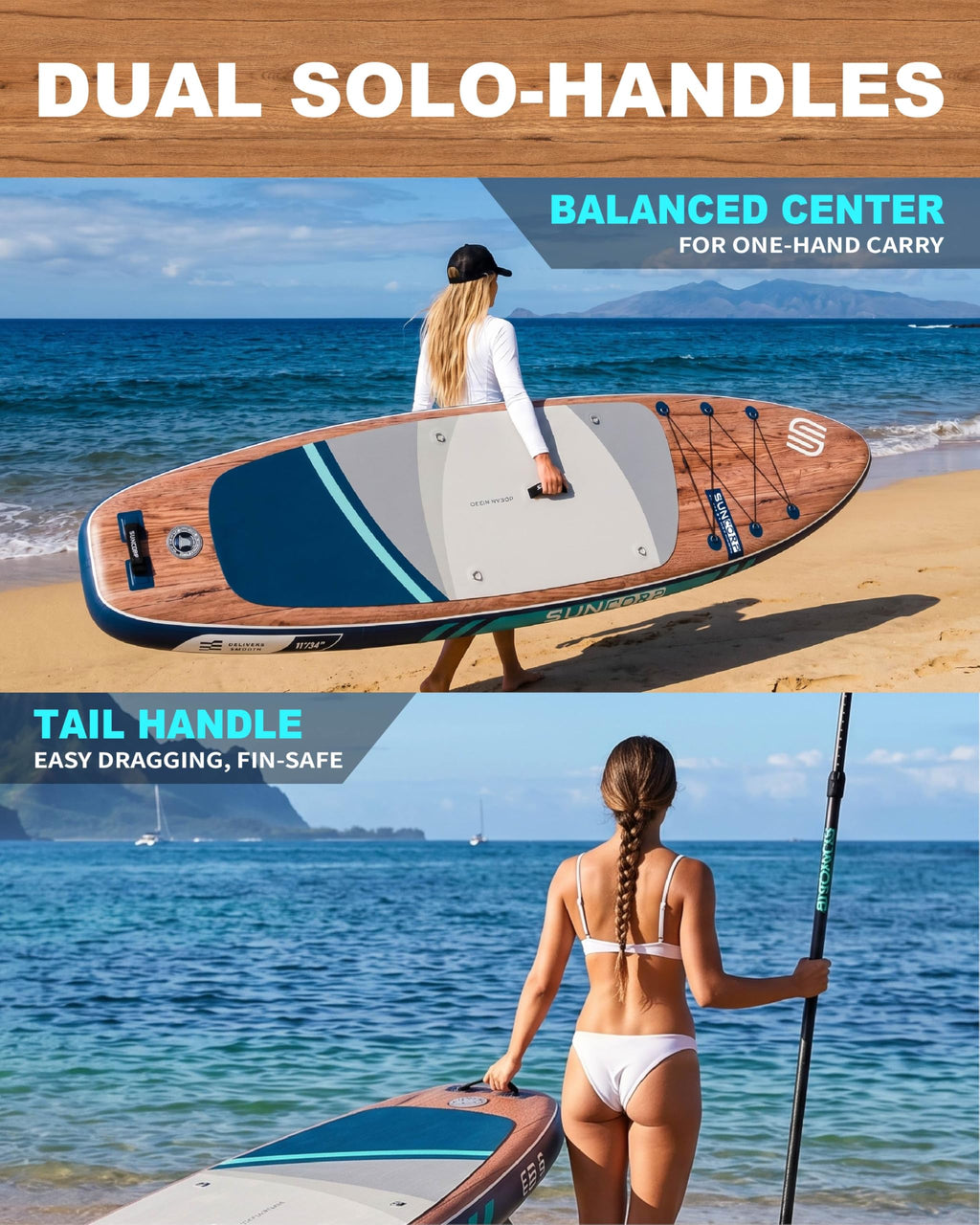 Suncorp 11-Foot Extra-Wide 420 lb Inflatable SUP Kit