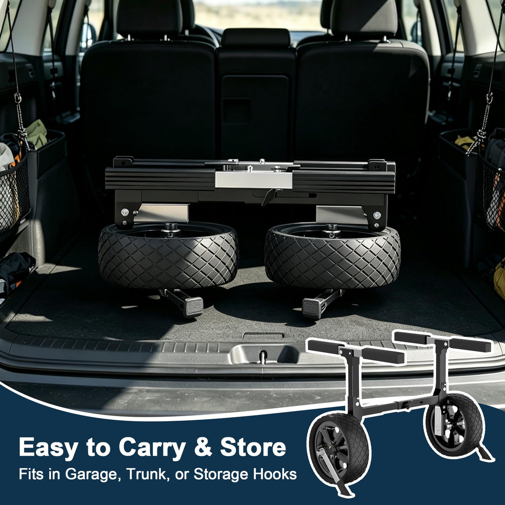 GanFindX 300 lb Adjustable Foldable Stainless Steel Kayak Cart