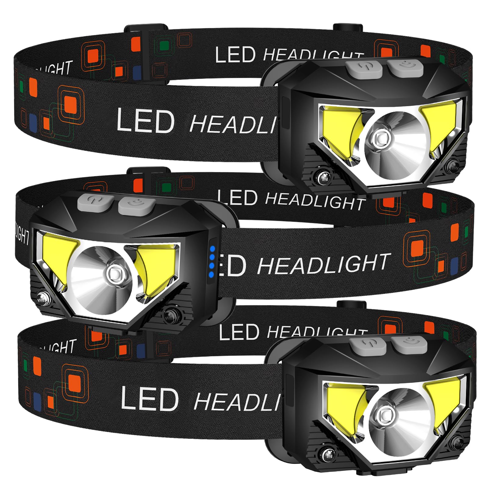 LHKNL 1200-Lumen Rechargeable Motion Sensor Headlamp