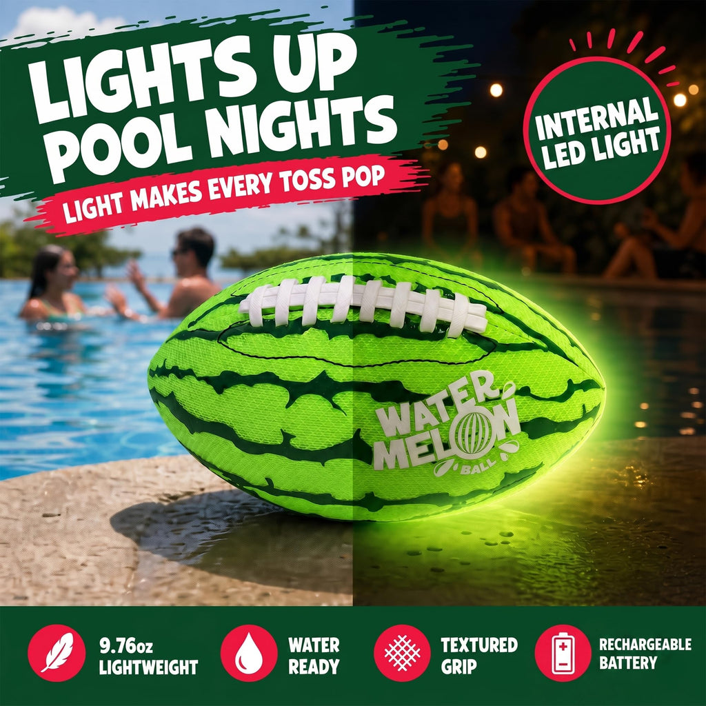 Watermelon Ball 9-Inch Waterproof Pool and Beach Football