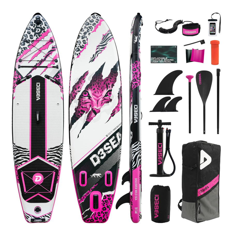D3SEA Extra-Wide Inflatable SUP Board with Accessories