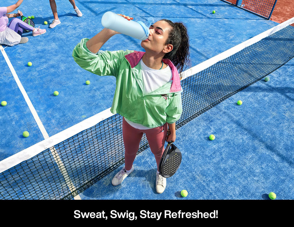 POWCAN Insulated Water Bottle with Straw and Spout Lid