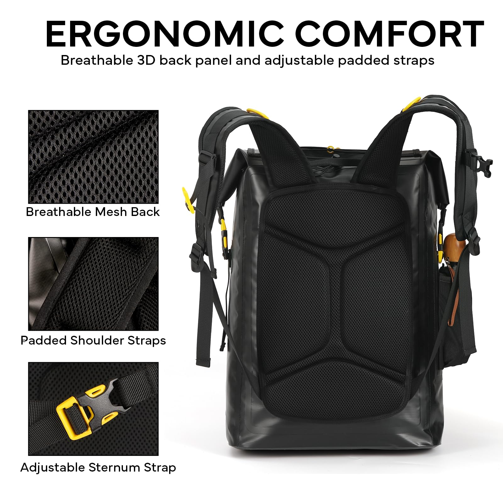 HyperNew 30L Waterproof Dry Bag Backpack for Water Sports