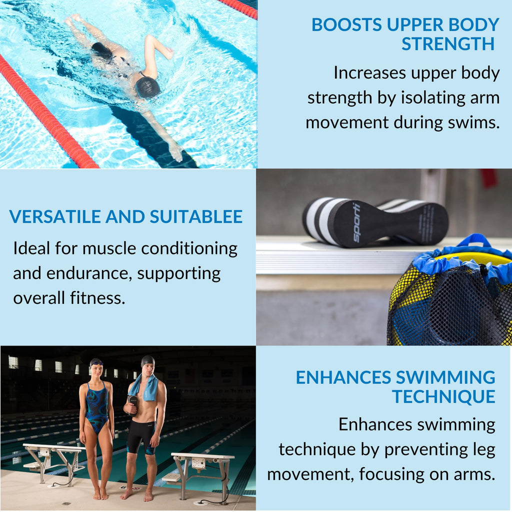 SPORTI Adjustable Power Swim Paddles for Adults and Kids