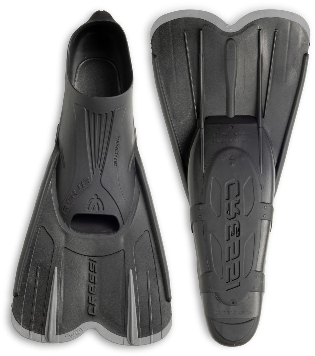 Cressi Agua Short Full-Foot Travel Swim Fins for Adults