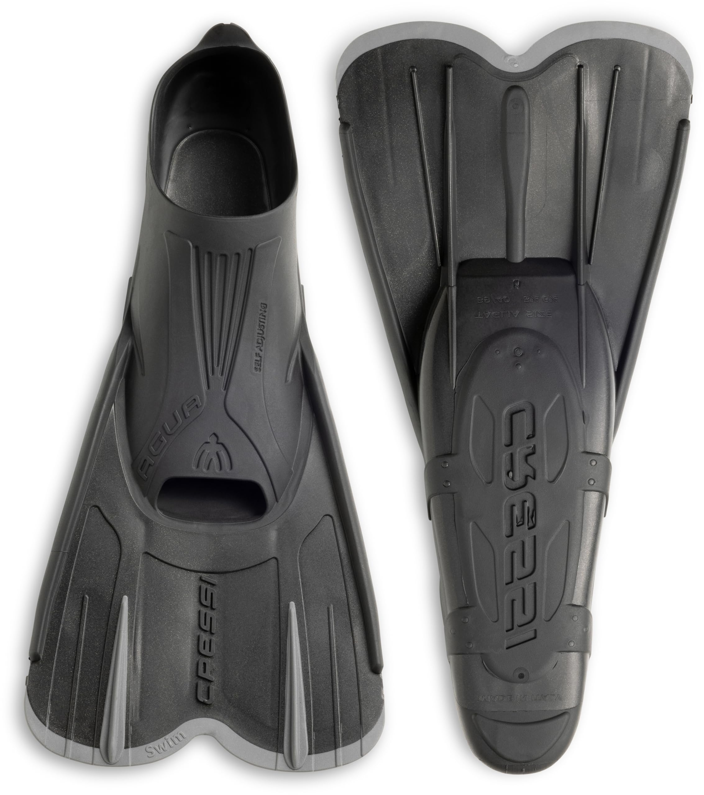 Cressi Agua Short Full-Foot Travel Swim Fins for Adults