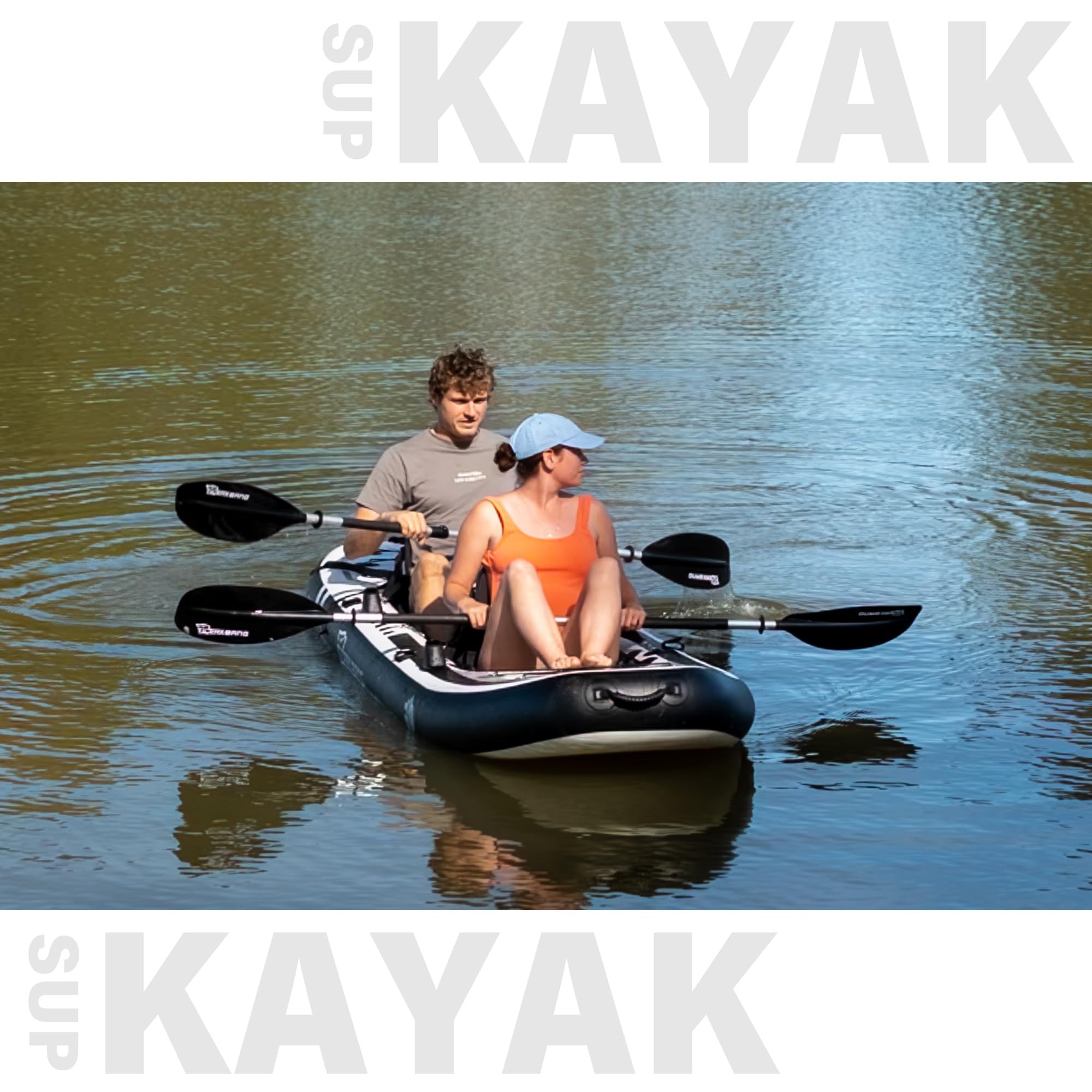 TIGERXBANG 12'8" Two-Person Inflatable Tandem Kayak Kit