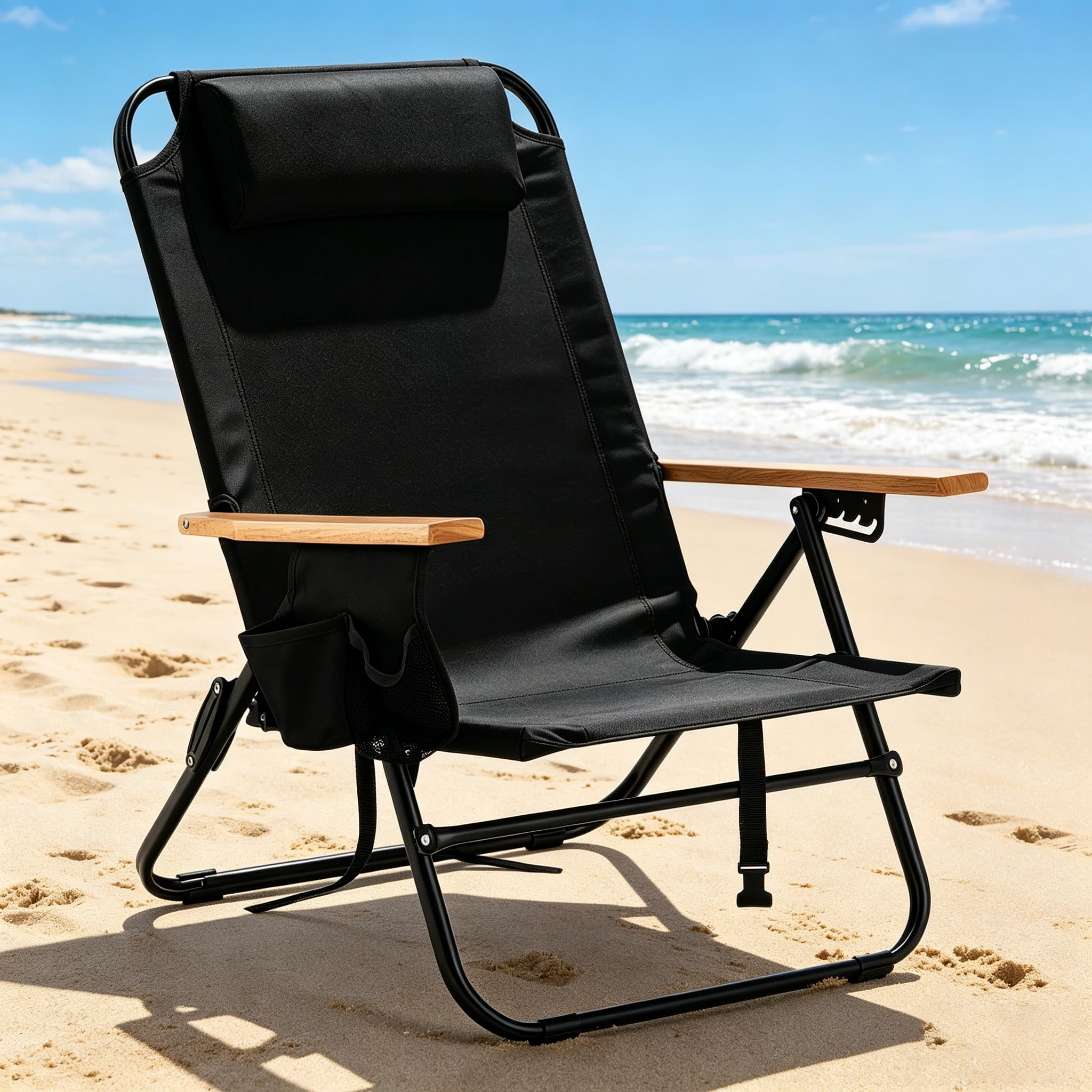 Canpsky 4-Position Reclining Backpack Beach Chair
