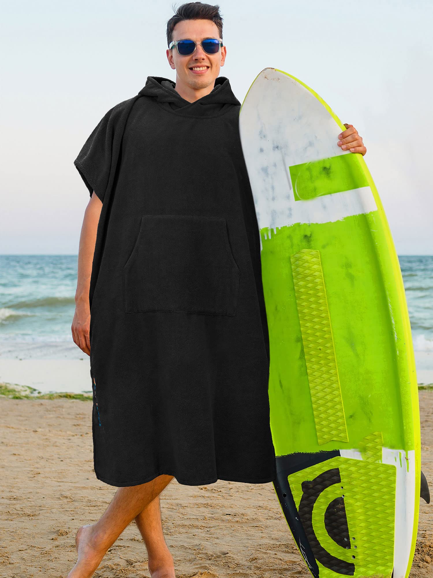 SUN CUBE Hooded Microfiber Surf Changing Poncho Robe