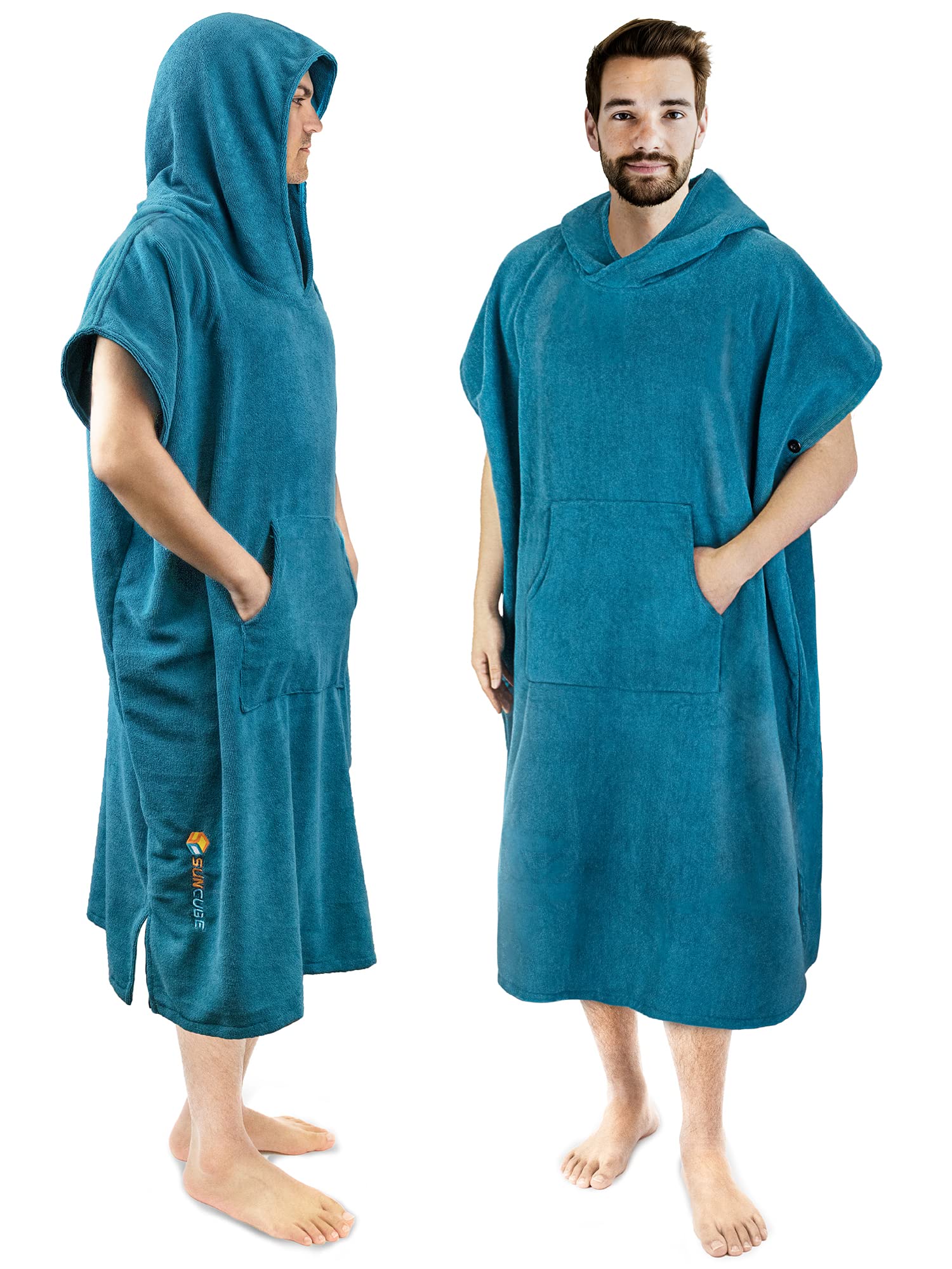 SUN CUBE Hooded Microfiber Surf Changing Poncho Robe