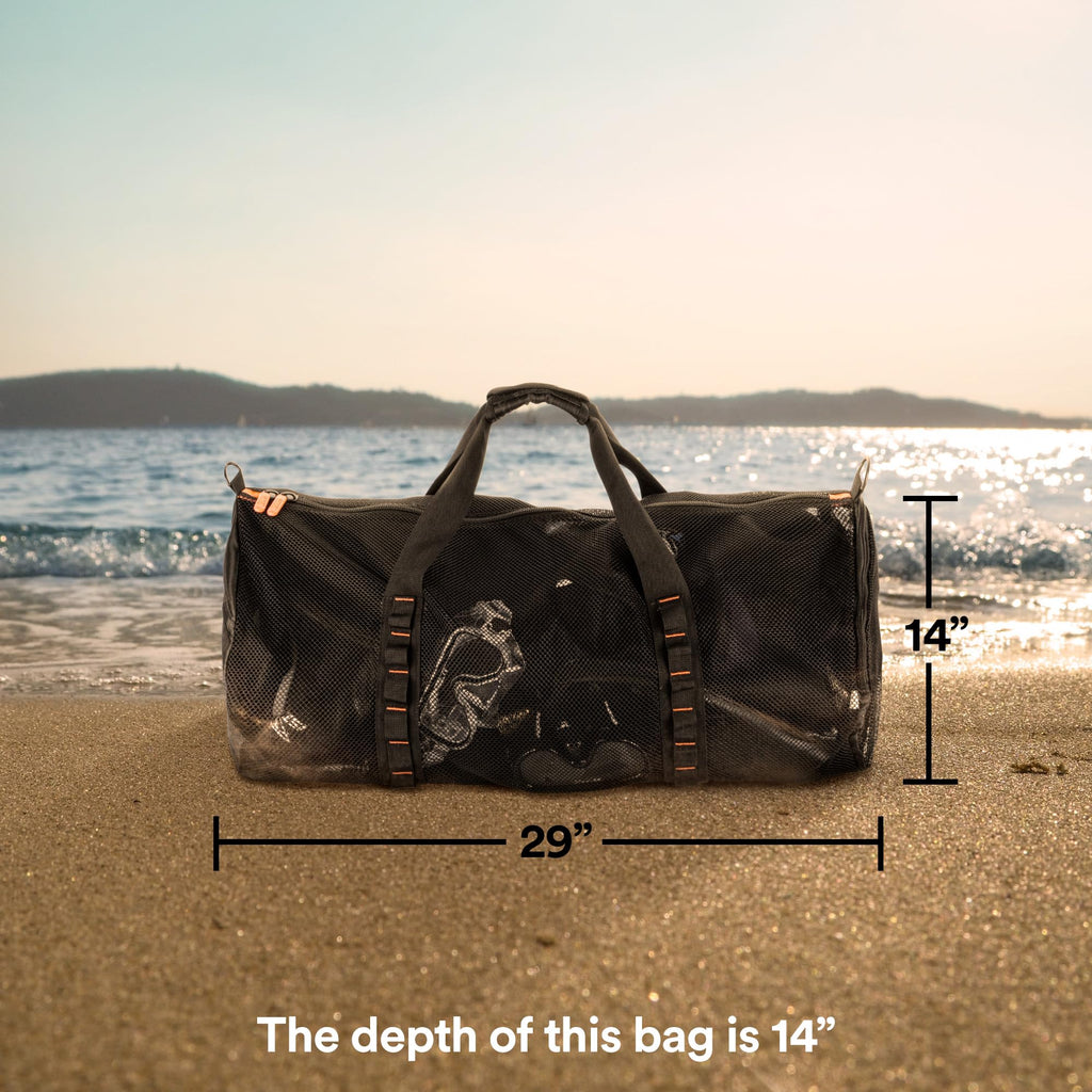 Fitdom 90L Mesh Duffle Bag for Scuba and Snorkel Gear