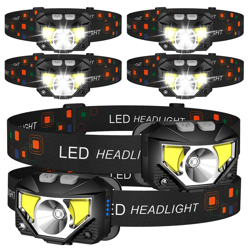 LHKNL 1200-Lumen Rechargeable Motion Sensor Headlamp