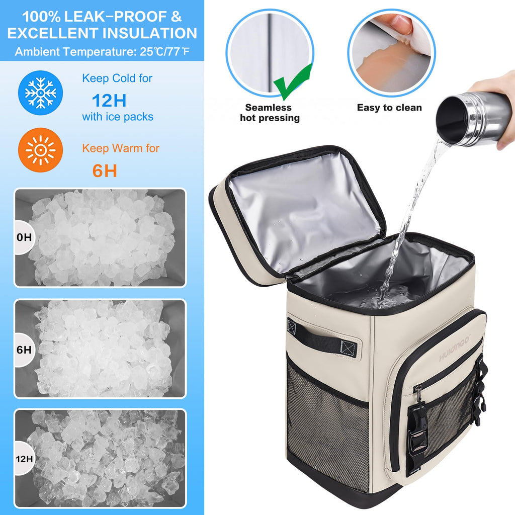 Hulongo 30L Waterproof Insulated Cooler Backpack