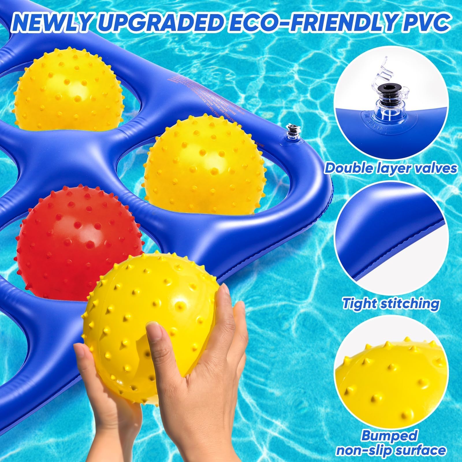Luottis Giant Inflatable 4-in-a-Row Pool Game Set