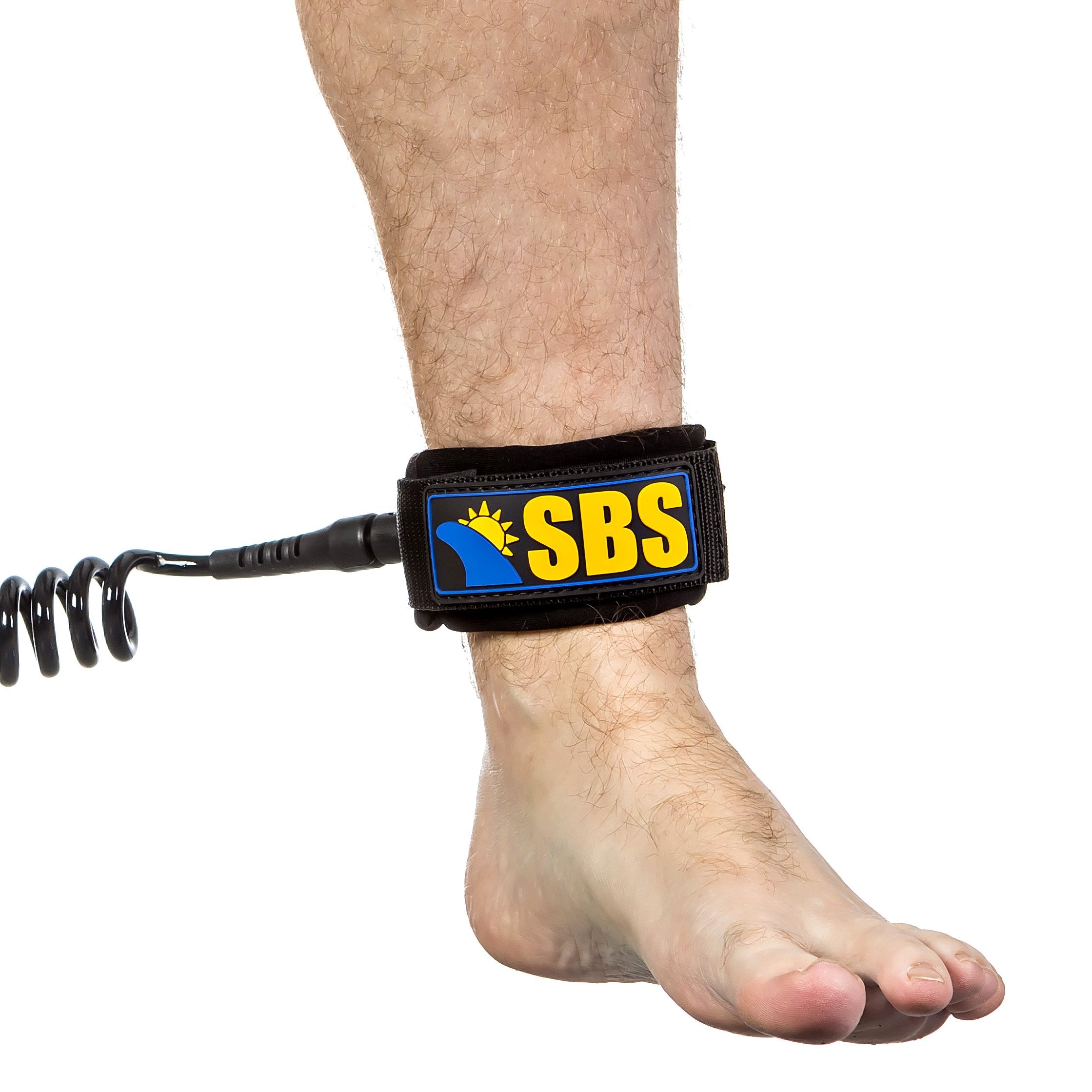 SBS 10-Foot Coiled SUP Leash with Padded Ankle Cuff