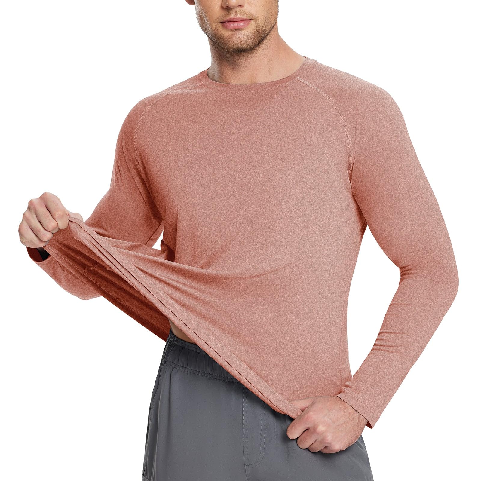 BALEAF Men’s UPF 50+ Long-Sleeve Rash Guard Shirt