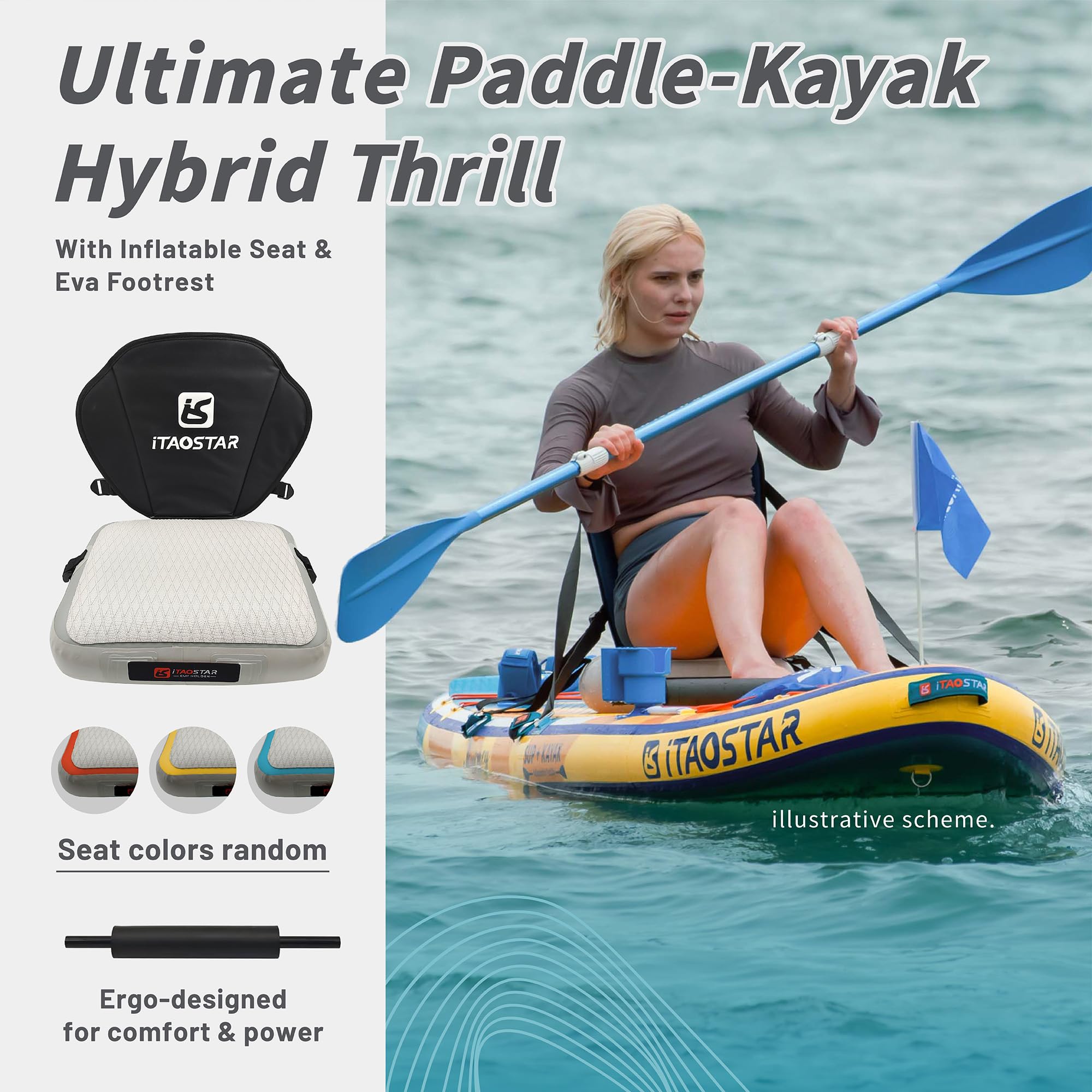 iTAOSTAR Adventure 12-Foot Inflatable SUP with Seat