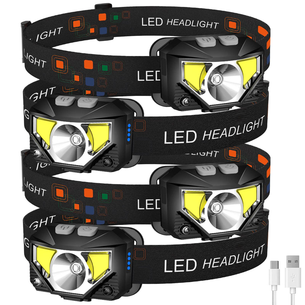 LHKNL 1200-Lumen Rechargeable Motion Sensor Headlamp