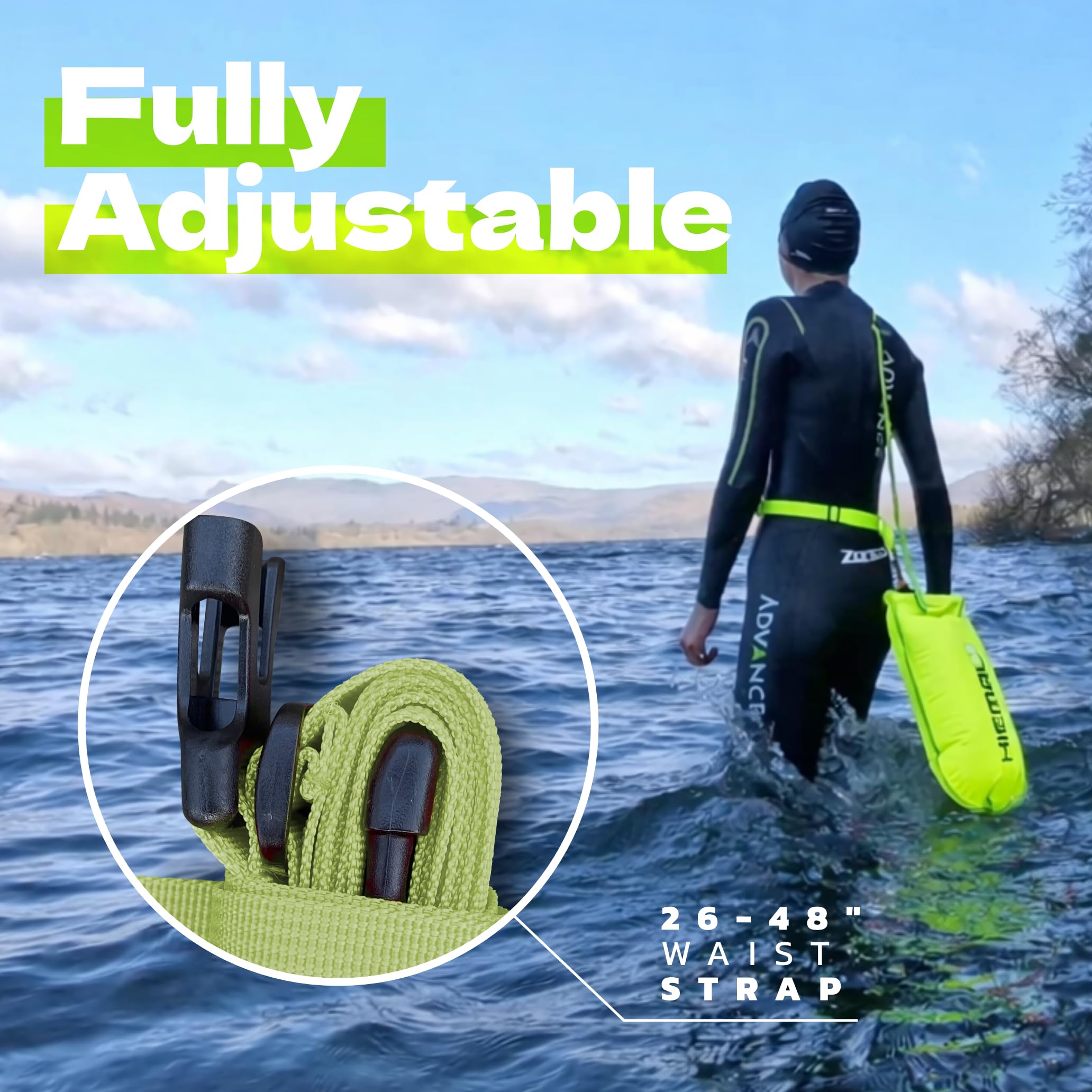 15L Waterproof Open-Water Swim Buoy with Dry Bag