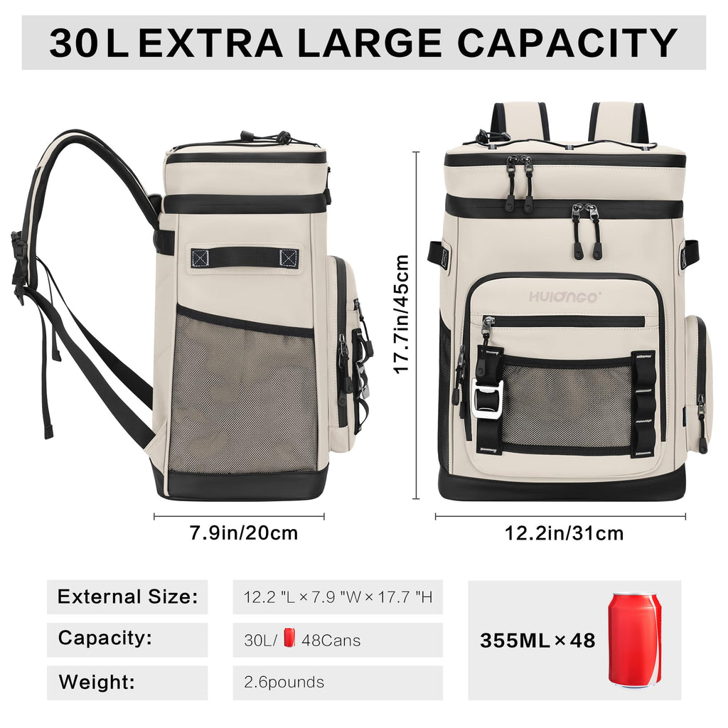 Hulongo 30L Waterproof Insulated Cooler Backpack