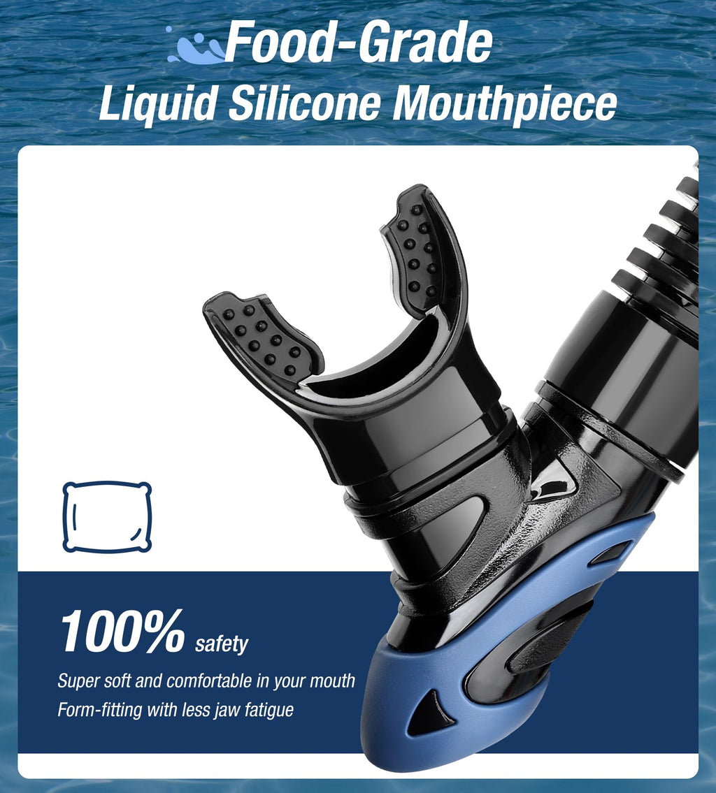 Aegend Dry-Top Snorkel for Adults and Youth Divers