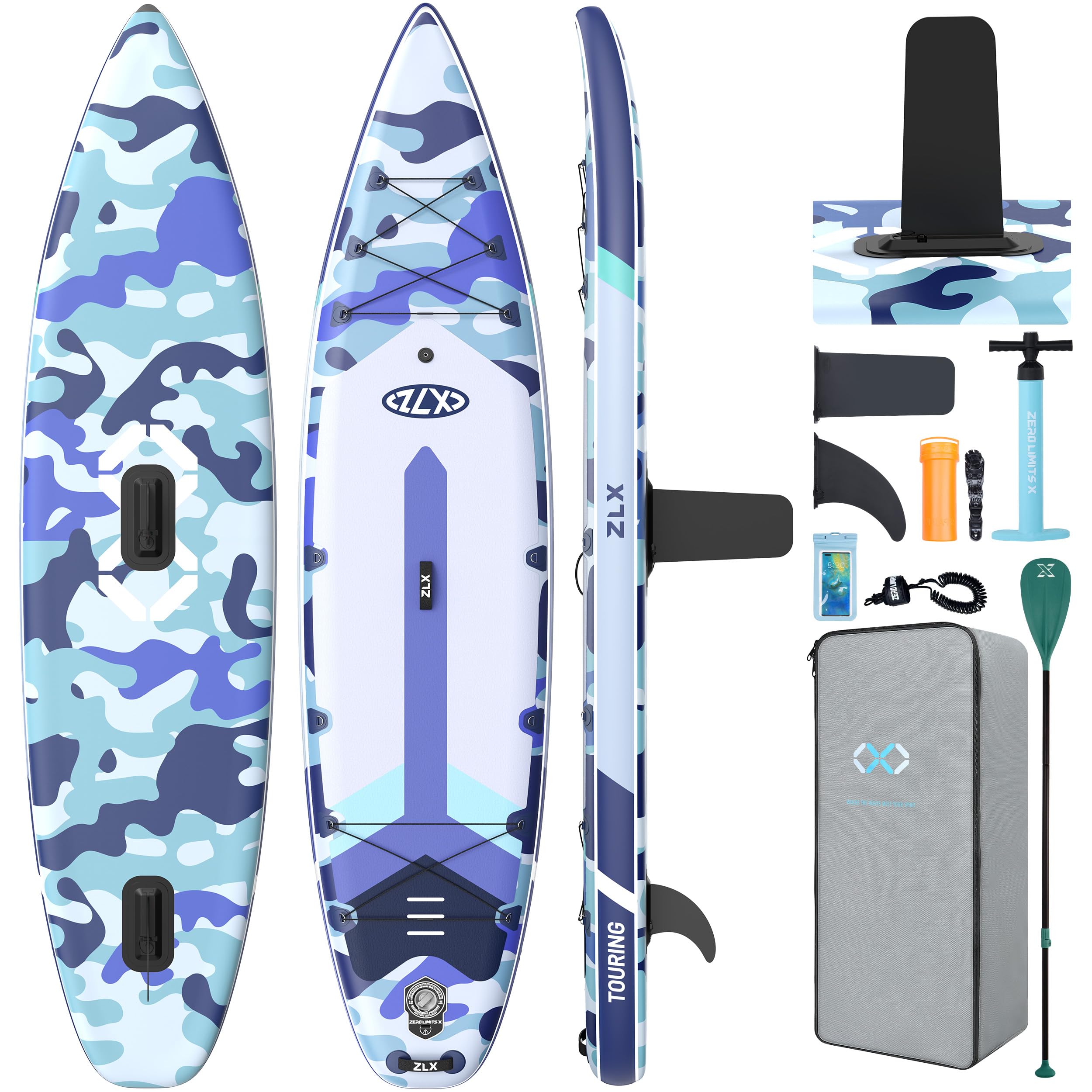 ZLX 11'6" Stable Inflatable Touring Stand-Up Paddle Board