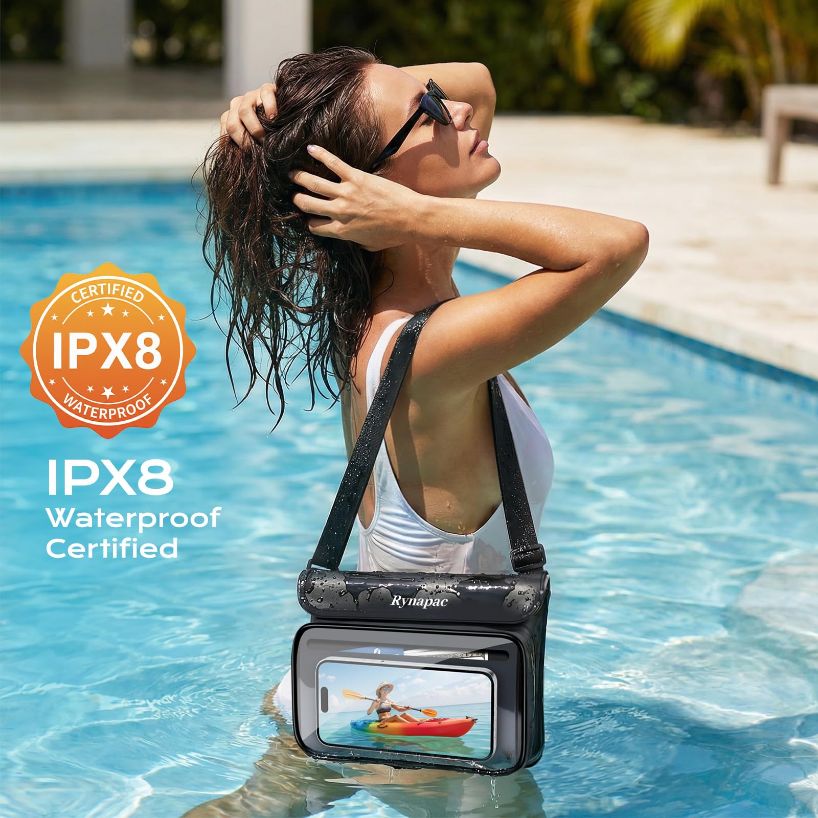 2-Pack IPX8 Waterproof Floating Phone Fanny Pack