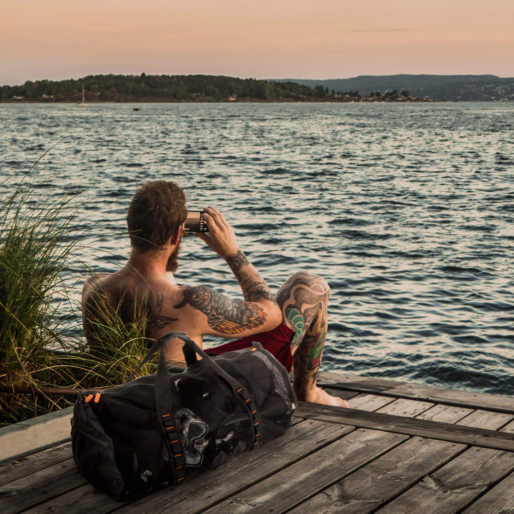 Fitdom 90L Mesh Duffle Bag for Scuba and Snorkel Gear