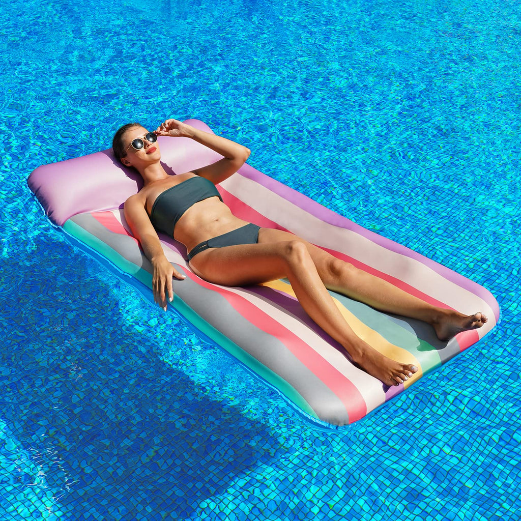 PARENTSWELL Oversized Fabric-Covered Pool Lounge Float