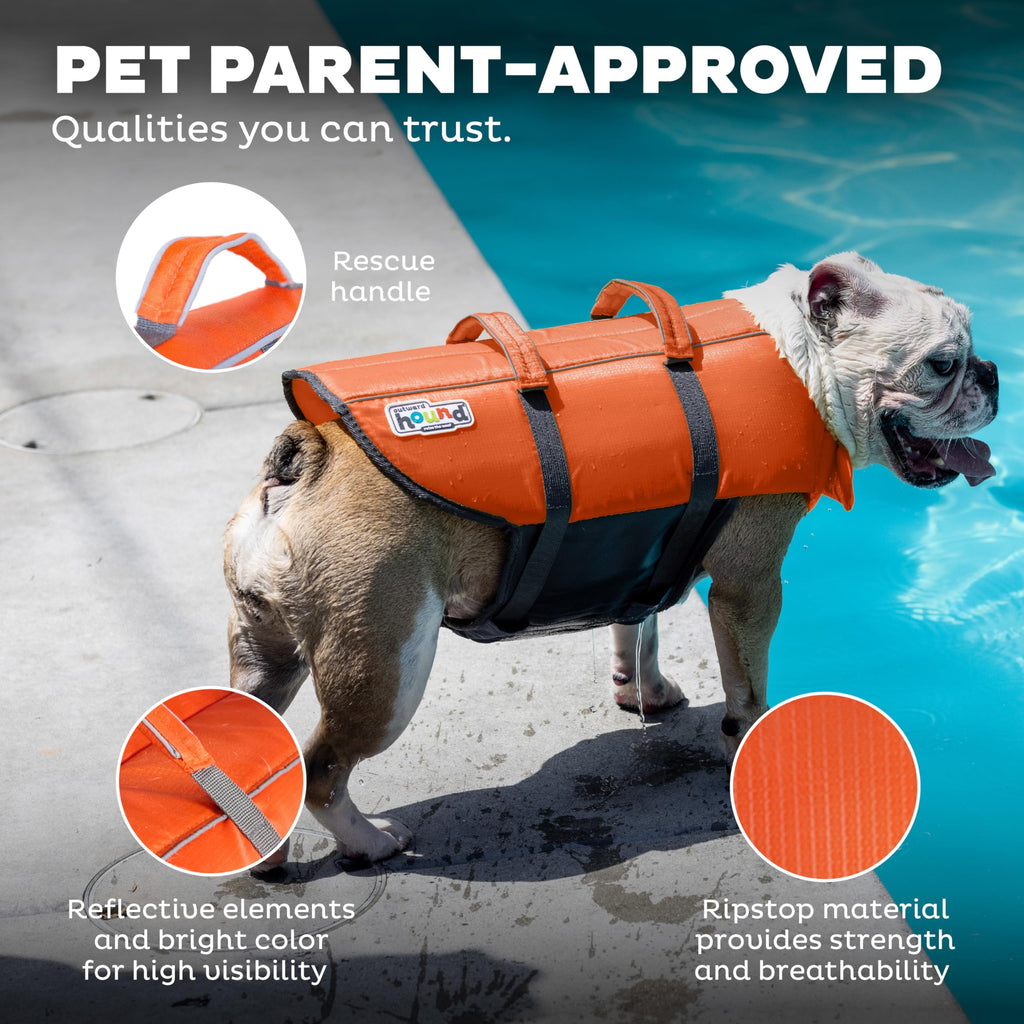 OUTWARD HOUND Dawson Large Red Pet Life Jacket