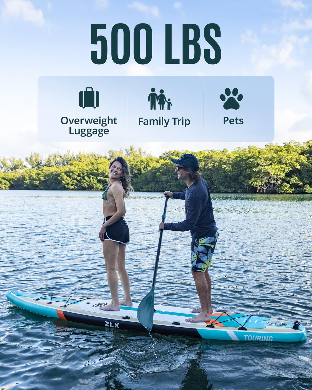 ZLX 11'6" Stable Inflatable Touring Stand-Up Paddle Board