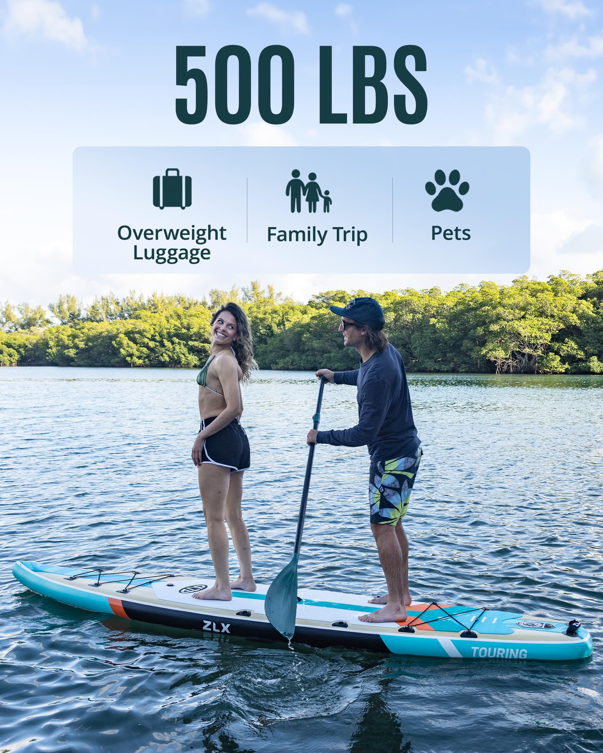 ZLX 11'6" Stable Inflatable Touring Stand-Up Paddle Board