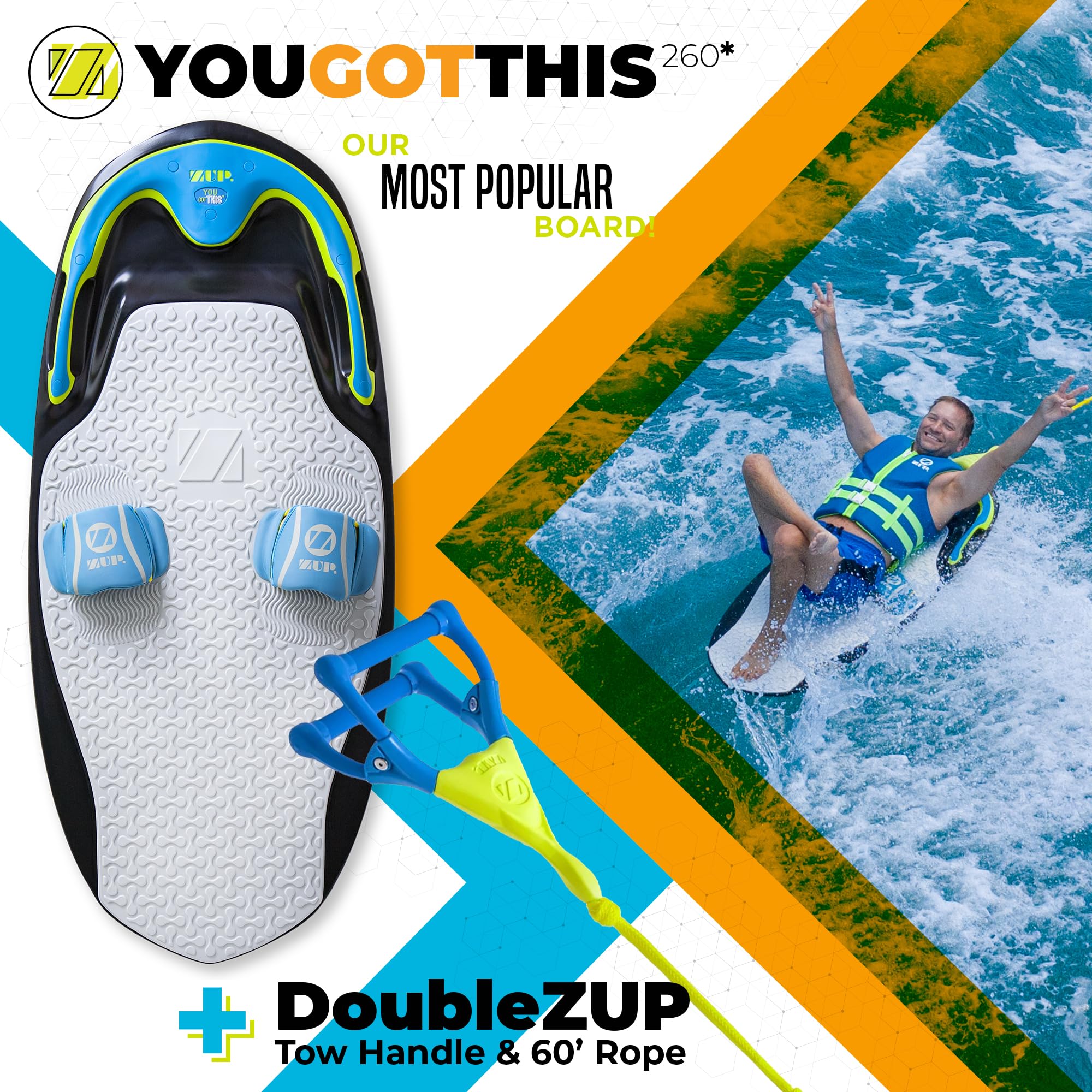 ZUP You Got This 260 All-in-One Towable Board Combo
